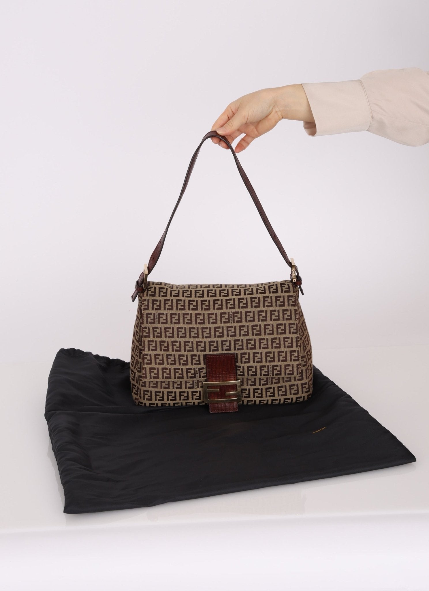 Fendi Zucchino Mamma Baguette GHW - FashioNica