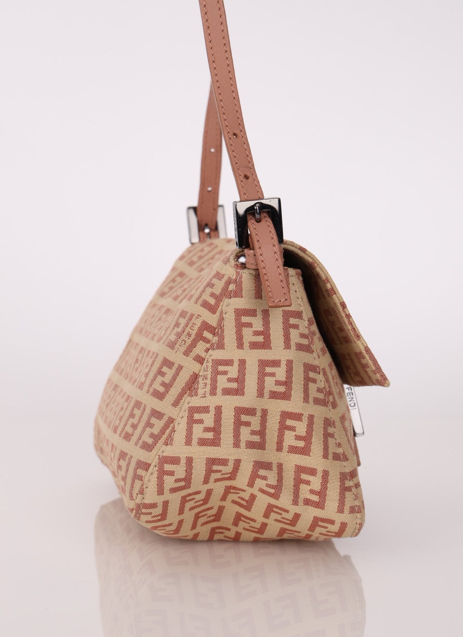 Fendi Zucchino Mauve Mini Mamma Baguette - FashioNica