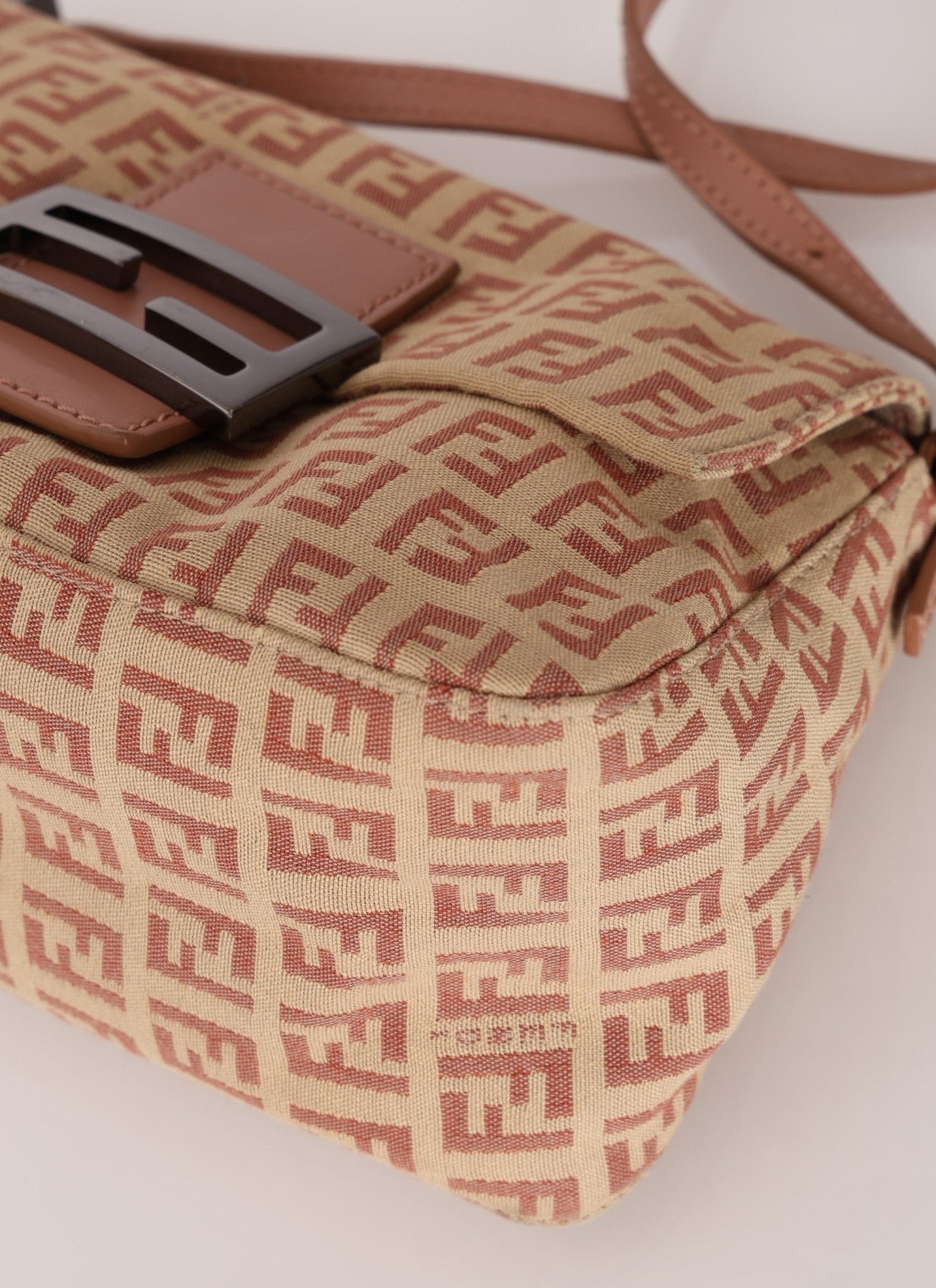 Fendi Zucchino Mauve Mini Mamma Baguette - FashioNica