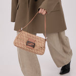Fendi Zucchino Mauve Mini Mamma Baguette - FashioNica