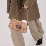 Fendi Zucchino Mauve Mini Mamma Baguette - FashioNica