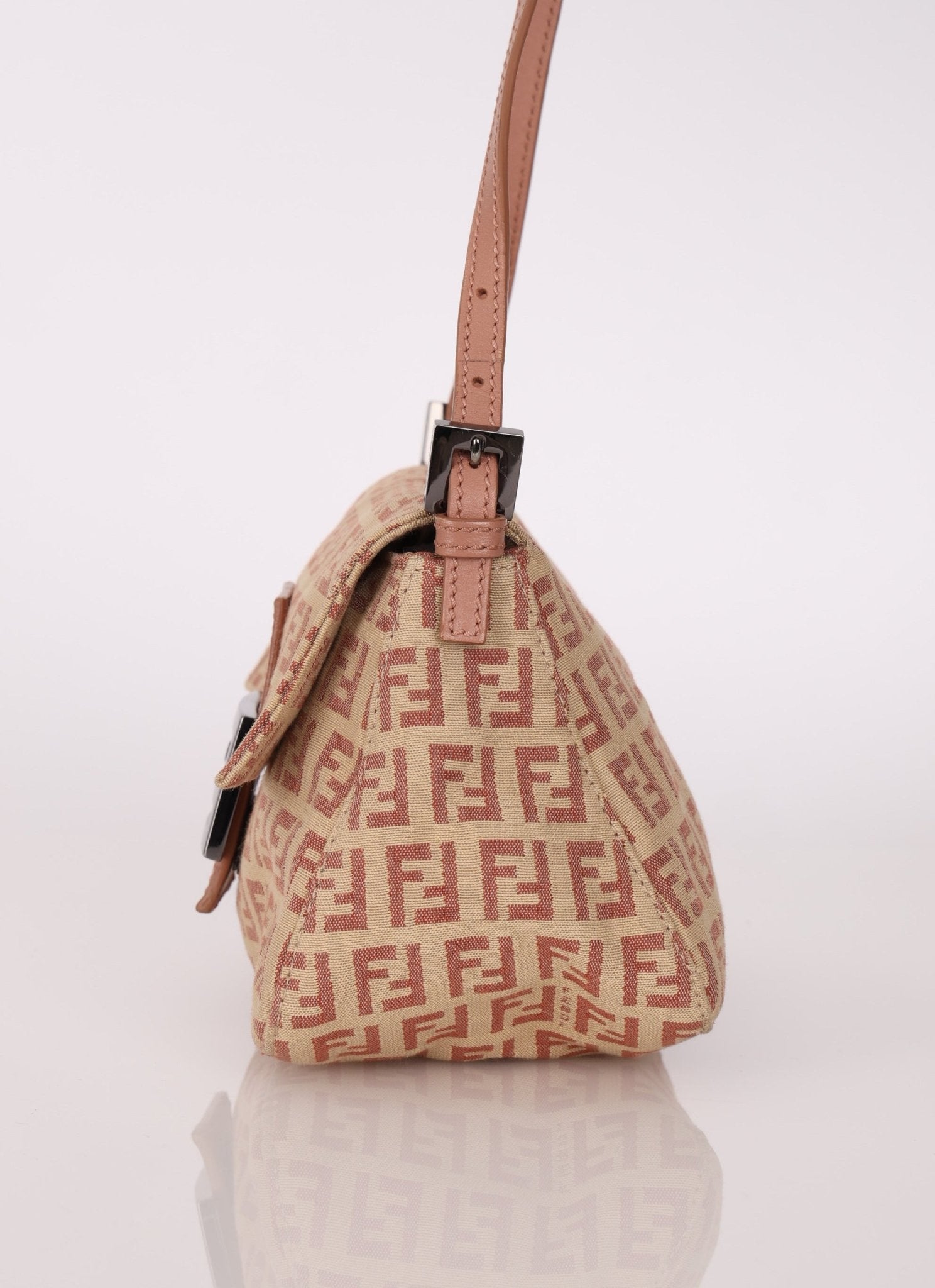 Fendi Zucchino Mauve Mini Mamma Baguette - FashioNica