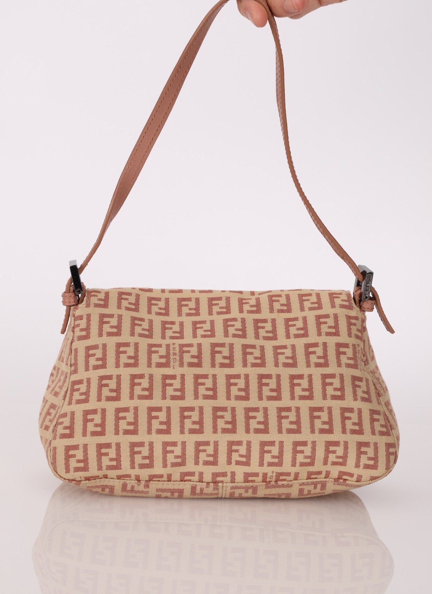 Fendi Zucchino Mauve Mini Mamma Baguette - FashioNica