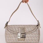 Fendi Zucchino Metallic Baguette - FashioNica