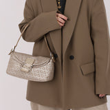 Fendi Zucchino Metallic Baguette - FashioNica