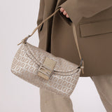 Fendi Zucchino Metallic Baguette - FashioNica