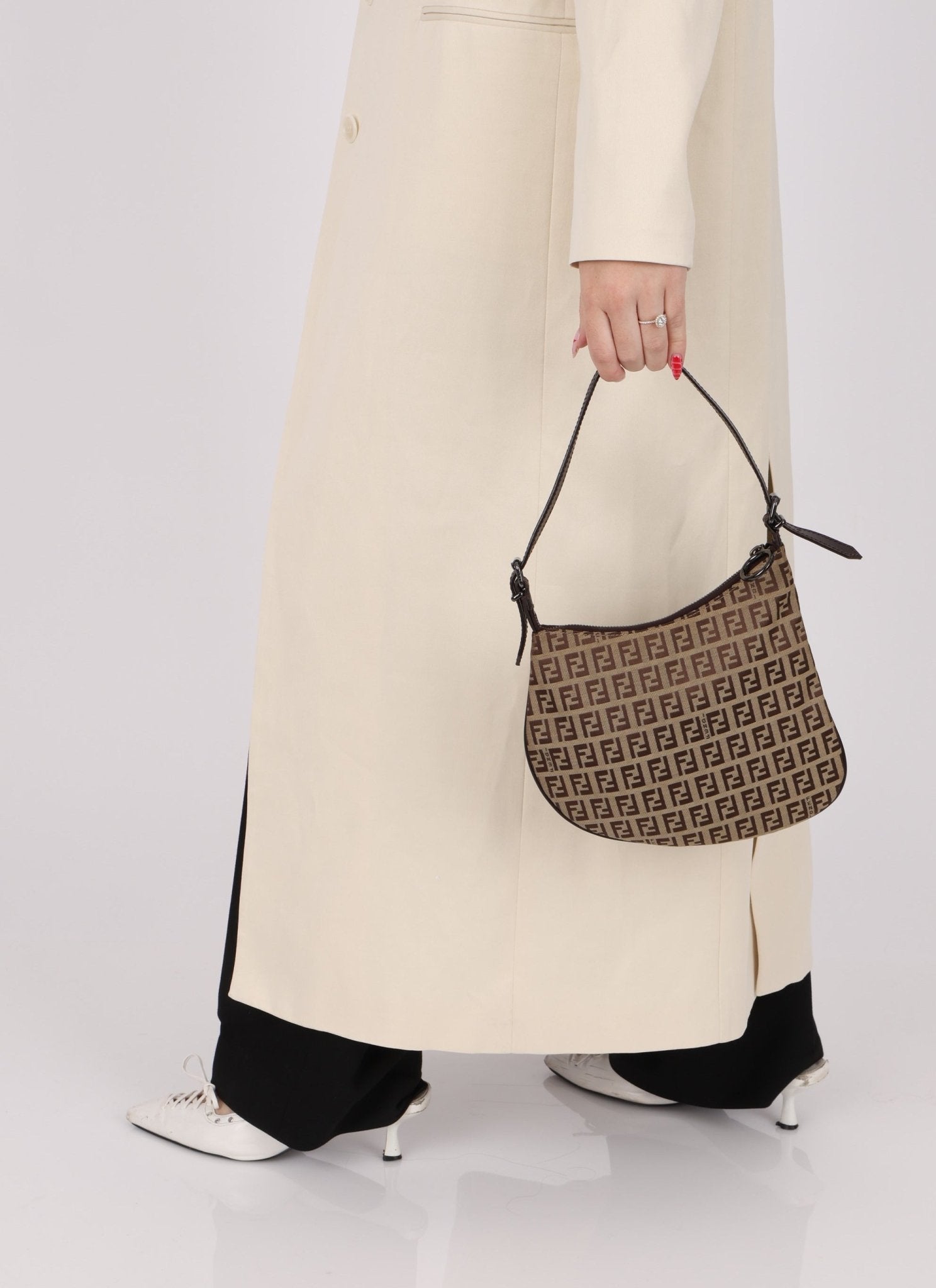 Fendi Zucchino Oyster Bag - FashioNica