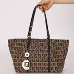 Fendi Zucchino Superstar Charm Shopping Tote - FashioNica