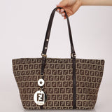 Fendi Zucchino Superstar Charm Shopping Tote - FashioNica
