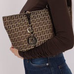 Fendi Zucchino Superstar Charm Shopping Tote - FashioNica