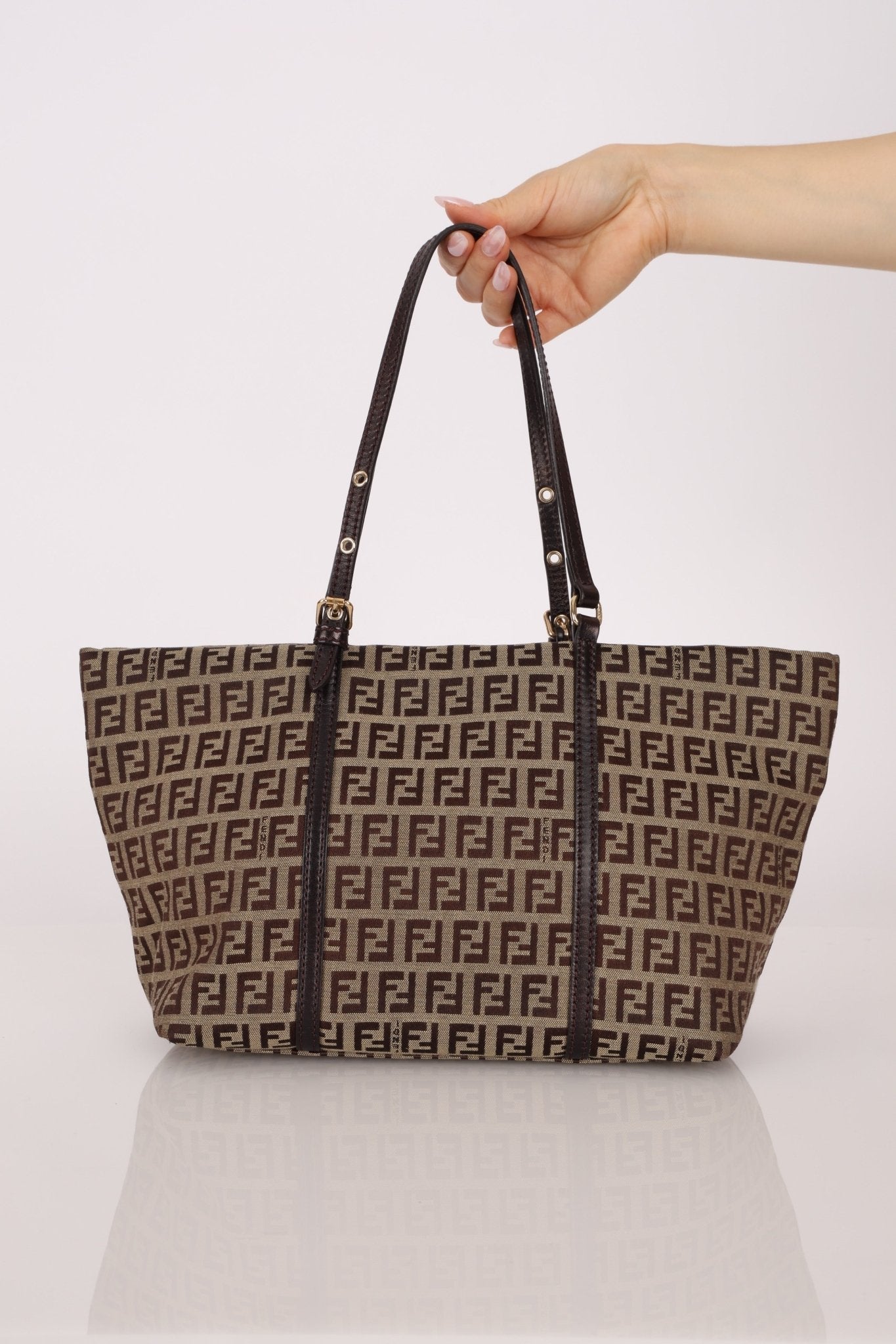 Fendi Zucchino Superstar Charm Shopping Tote - FashioNica