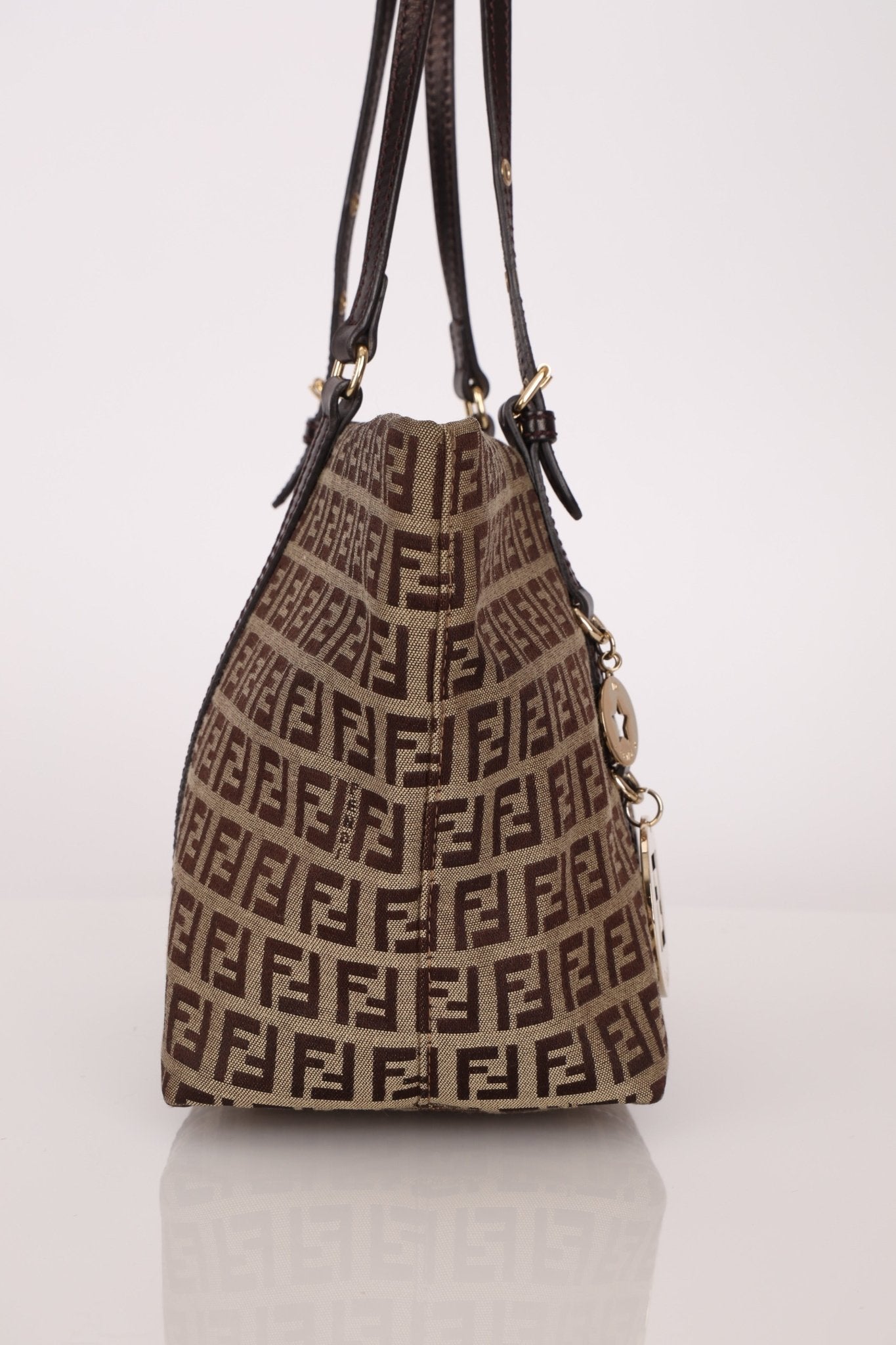 Fendi Zucchino Superstar Charm Shopping Tote - FashioNica