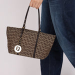 Fendi Zucchino Superstar Charm Shopping Tote - FashioNica