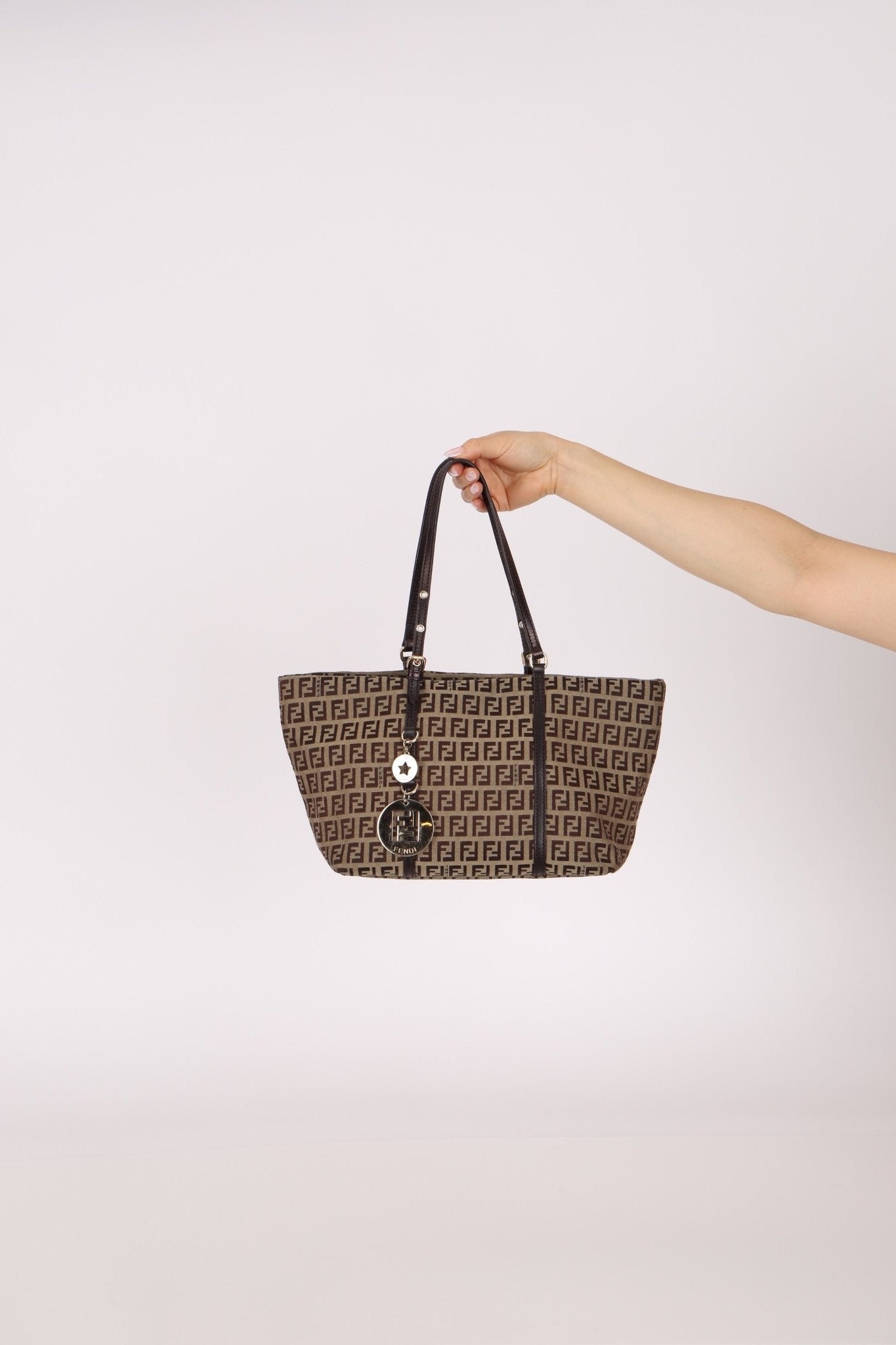 Fendi Zucchino Superstar Charm Shopping Tote - FashioNica
