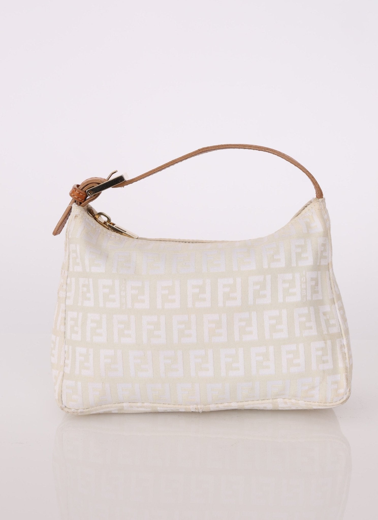 Fendi Zucchino White Mini Pouch - FashioNica