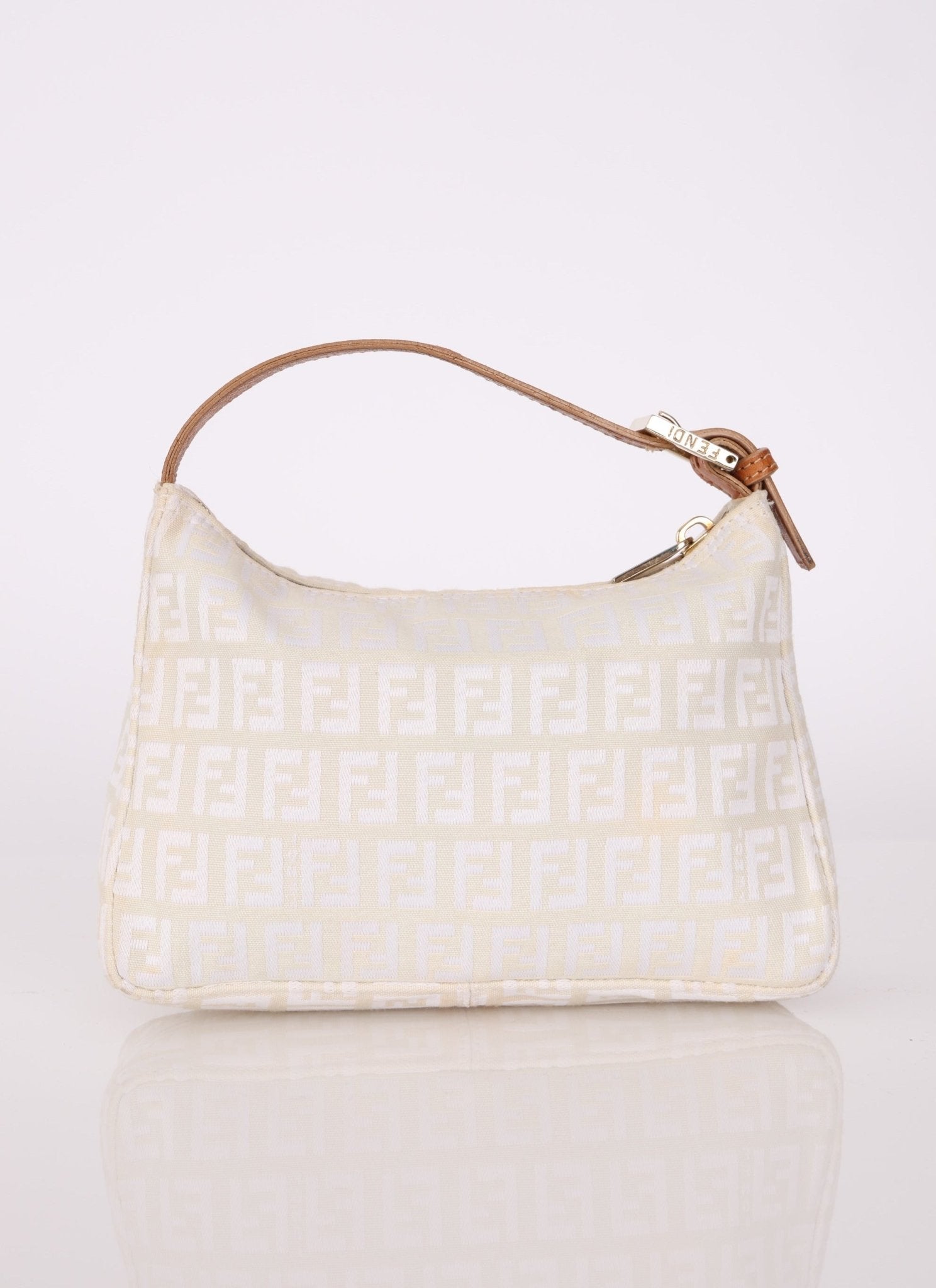 Fendi Zucchino White Mini Pouch - FashioNica