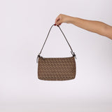 Fendi Zucchino Zip Shoulder Bag - FashioNica