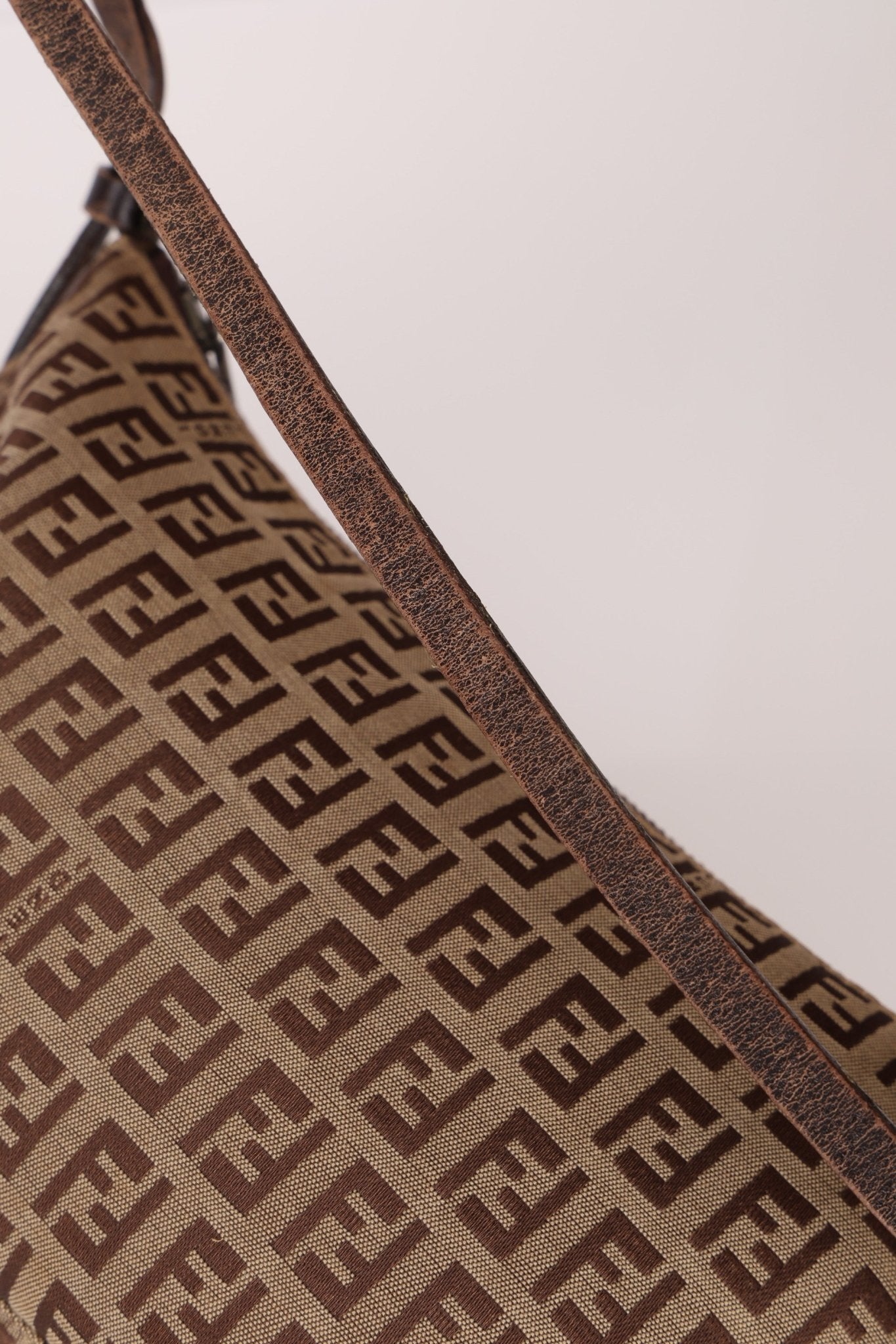 Fendi Zucchino Zip Shoulder Bag - FashioNica