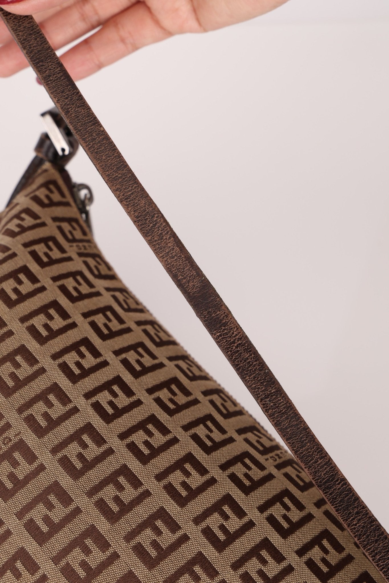 Fendi Zucchino Zip Shoulder Bag - FashioNica