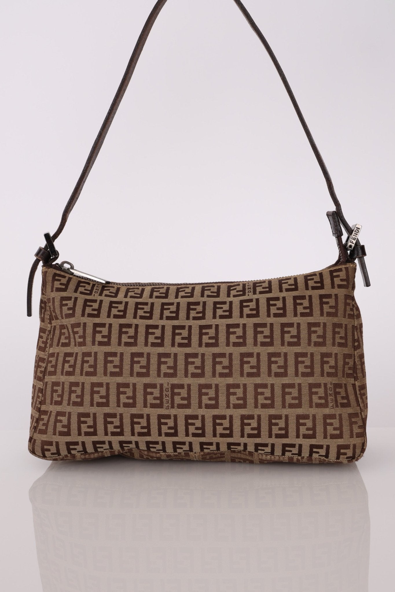 Fendi Zucchino Zip Shoulder Bag - FashioNica
