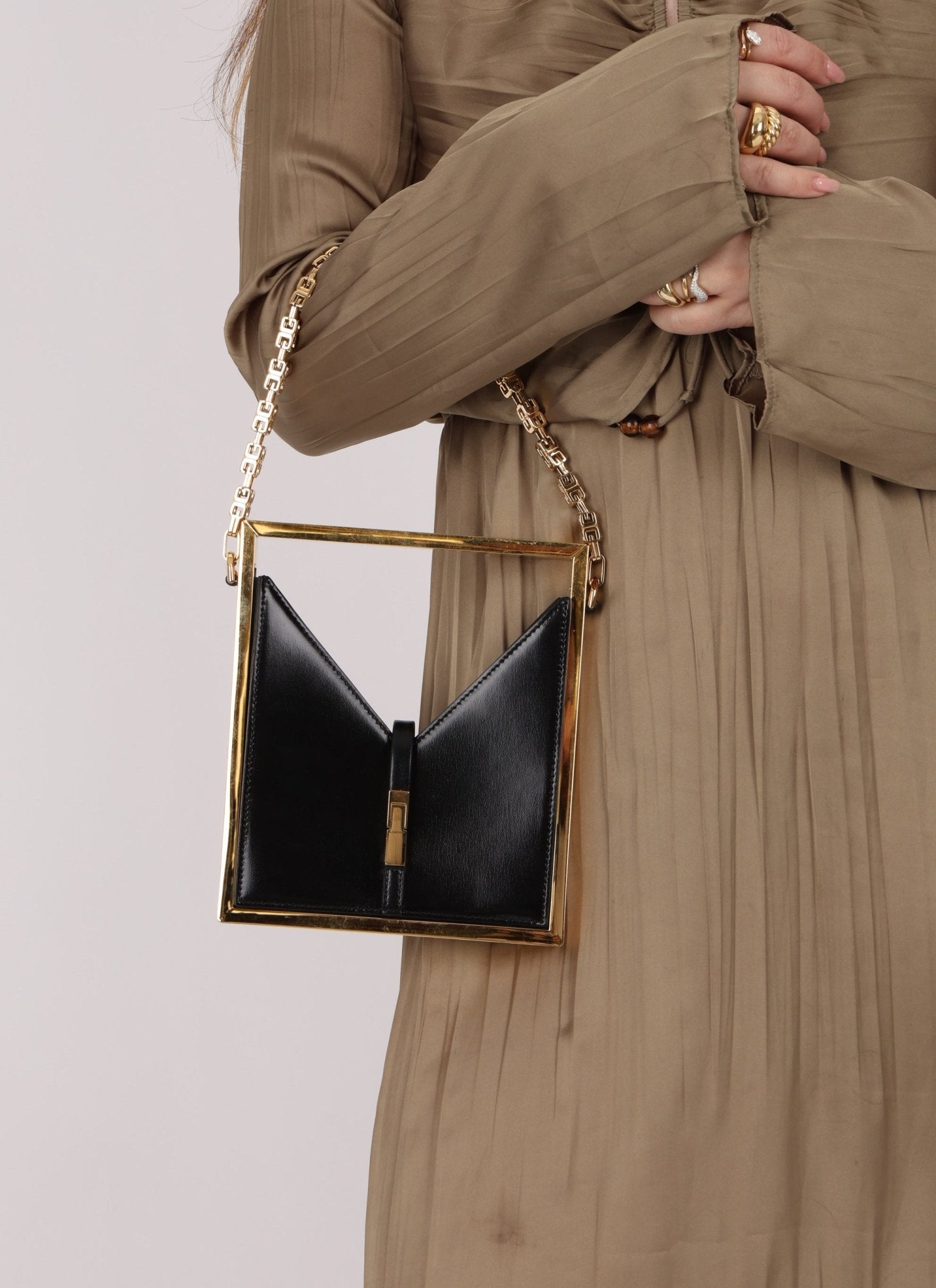 Givenchy Leather Micro Cut Out Box Calf Bag - FashioNica