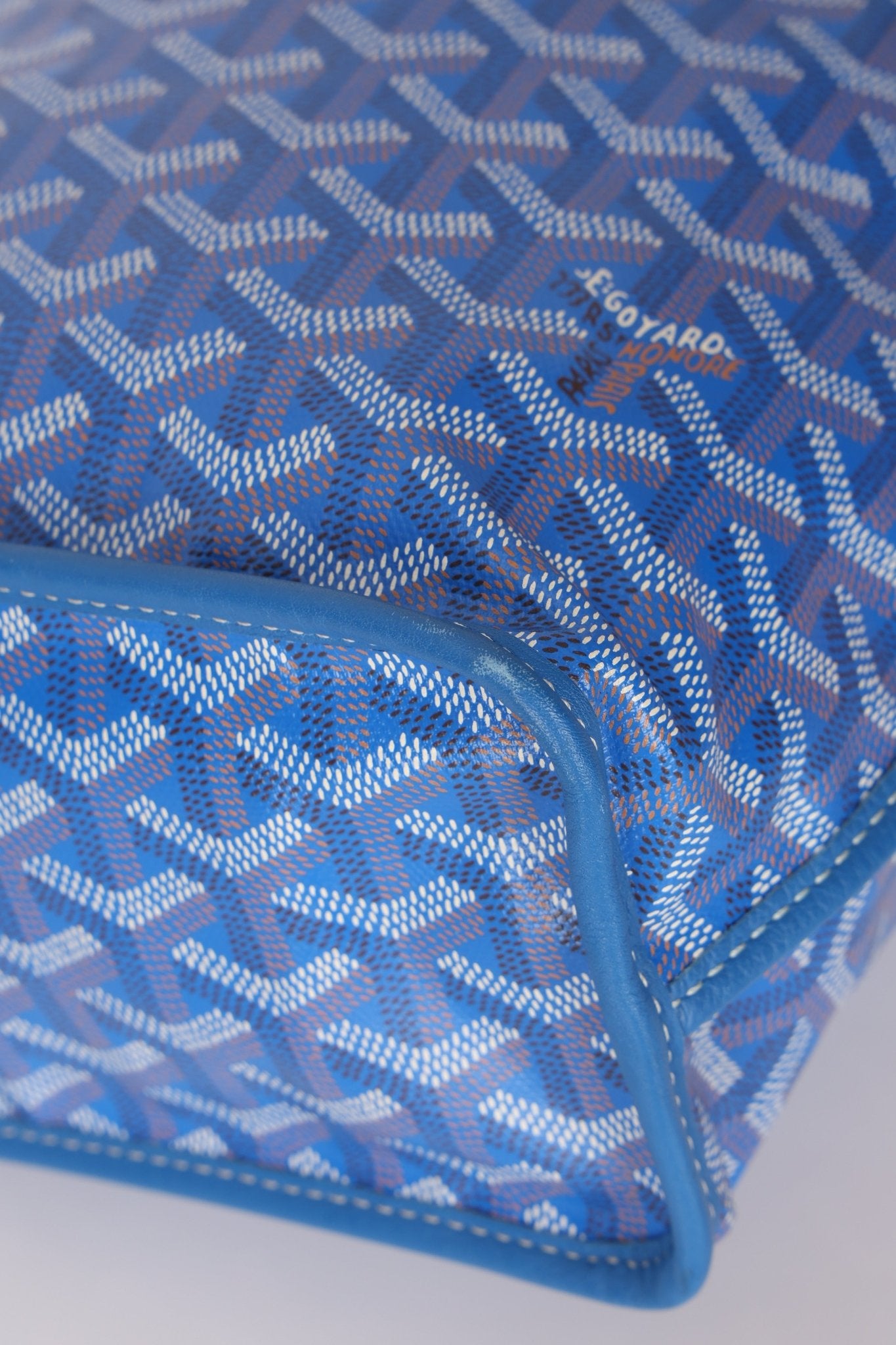 Goyard Anjou Sky Blue Mini Reversible Leather Tote - FashioNica
