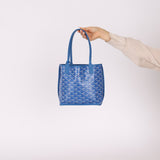 Goyard Anjou Sky Blue Mini Reversible Leather Tote - FashioNica
