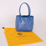 Goyard Anjou Sky Blue Mini Reversible Leather Tote - FashioNica
