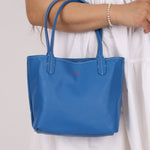 Goyard Anjou Sky Blue Mini Reversible Leather Tote - FashioNica