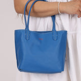 Goyard Anjou Sky Blue Mini Reversible Leather Tote - FashioNica