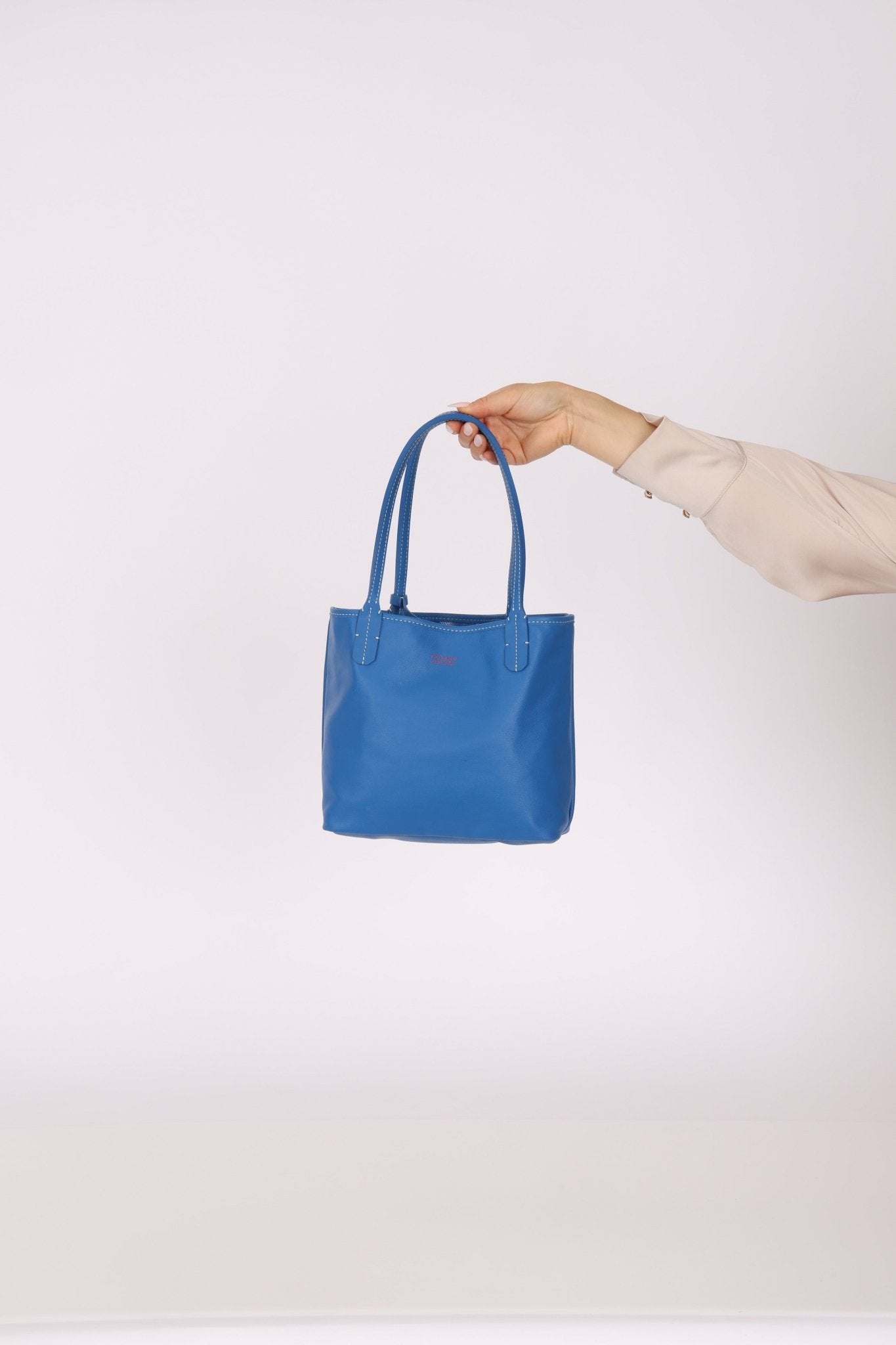 Goyard Anjou Sky Blue Mini Reversible Leather Tote - FashioNica