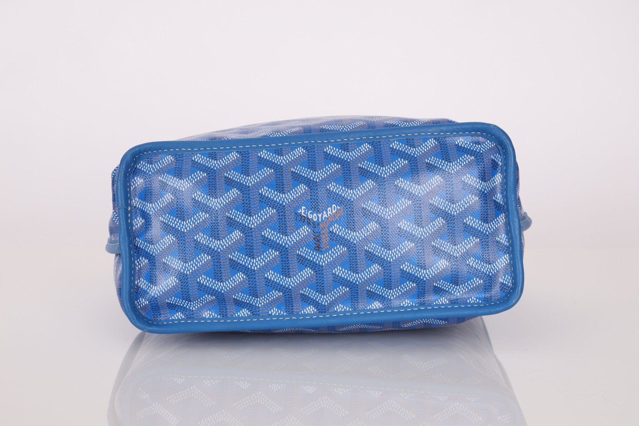 Goyard Anjou Sky Blue Mini Reversible Leather Tote - FashioNica