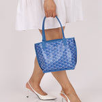 Goyard Anjou Sky Blue Mini Reversible Leather Tote - FashioNica