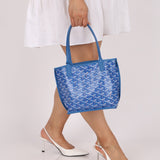 Goyard Anjou Sky Blue Mini Reversible Leather Tote - FashioNica