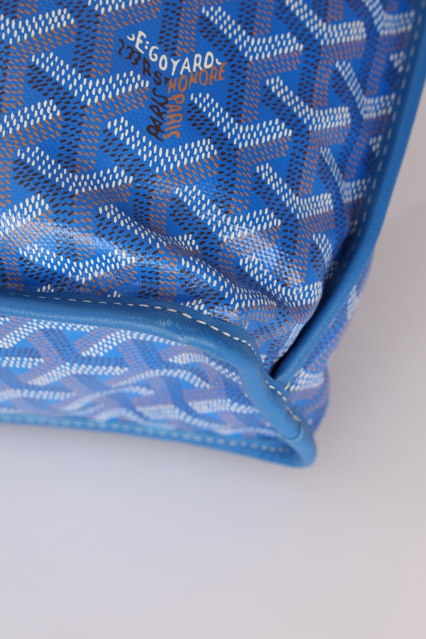 Goyard Anjou Sky Blue Mini Reversible Leather Tote - FashioNica