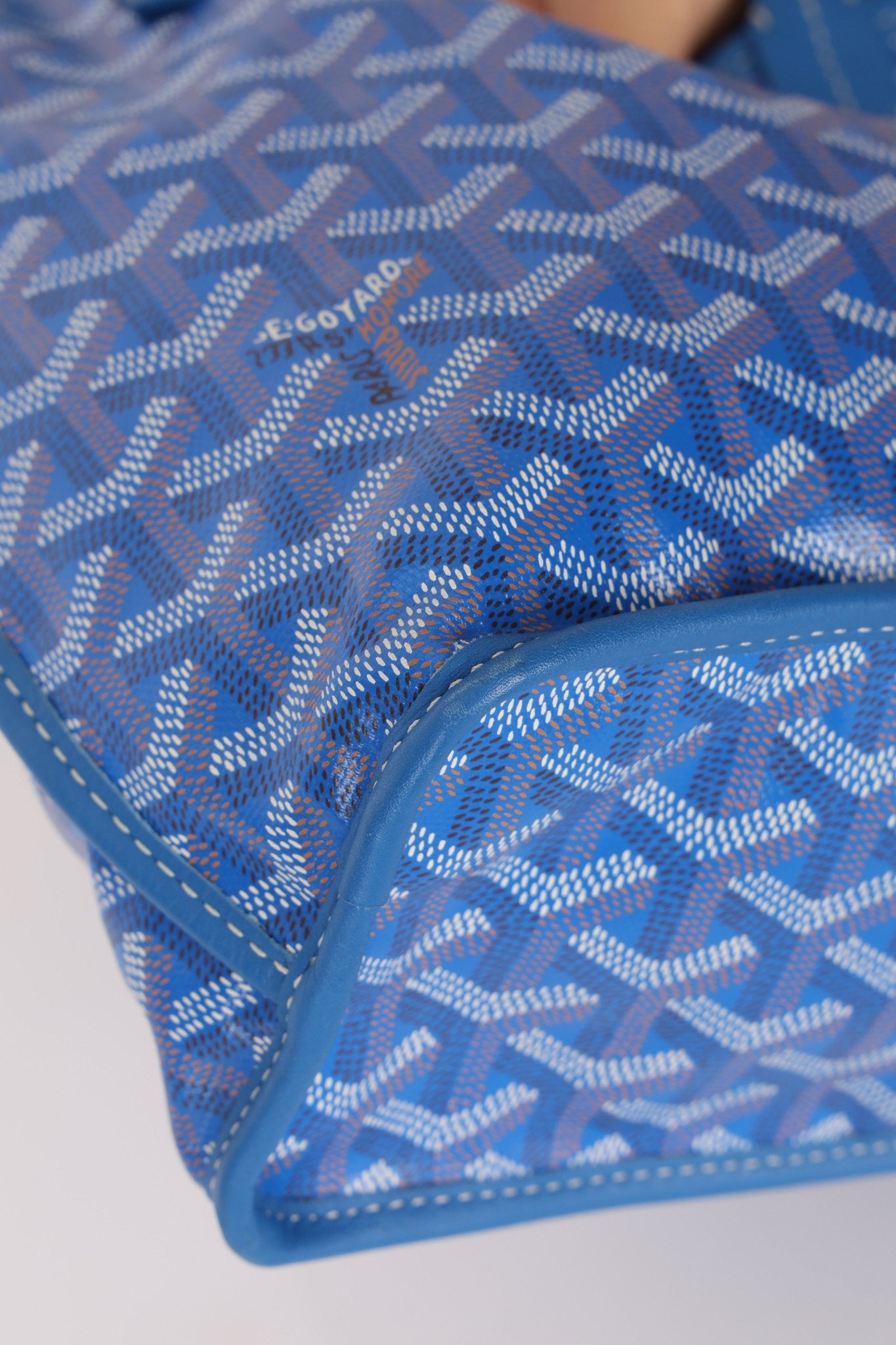 Goyard Anjou Sky Blue Mini Reversible Leather Tote - FashioNica