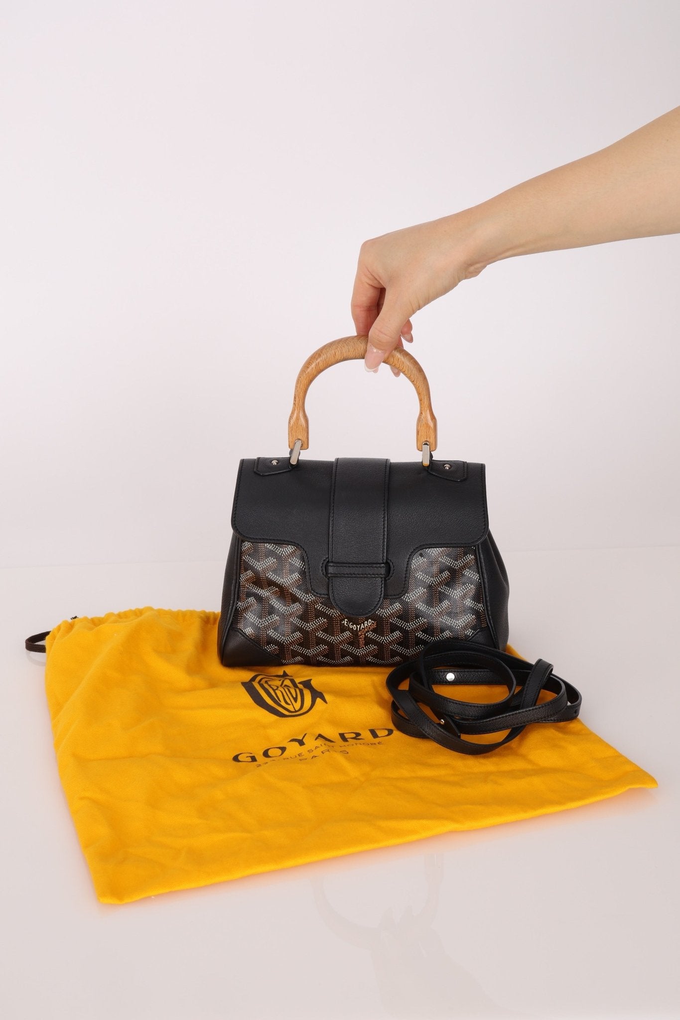 Goyard Black Mini Goyardine Saigon - FashioNica