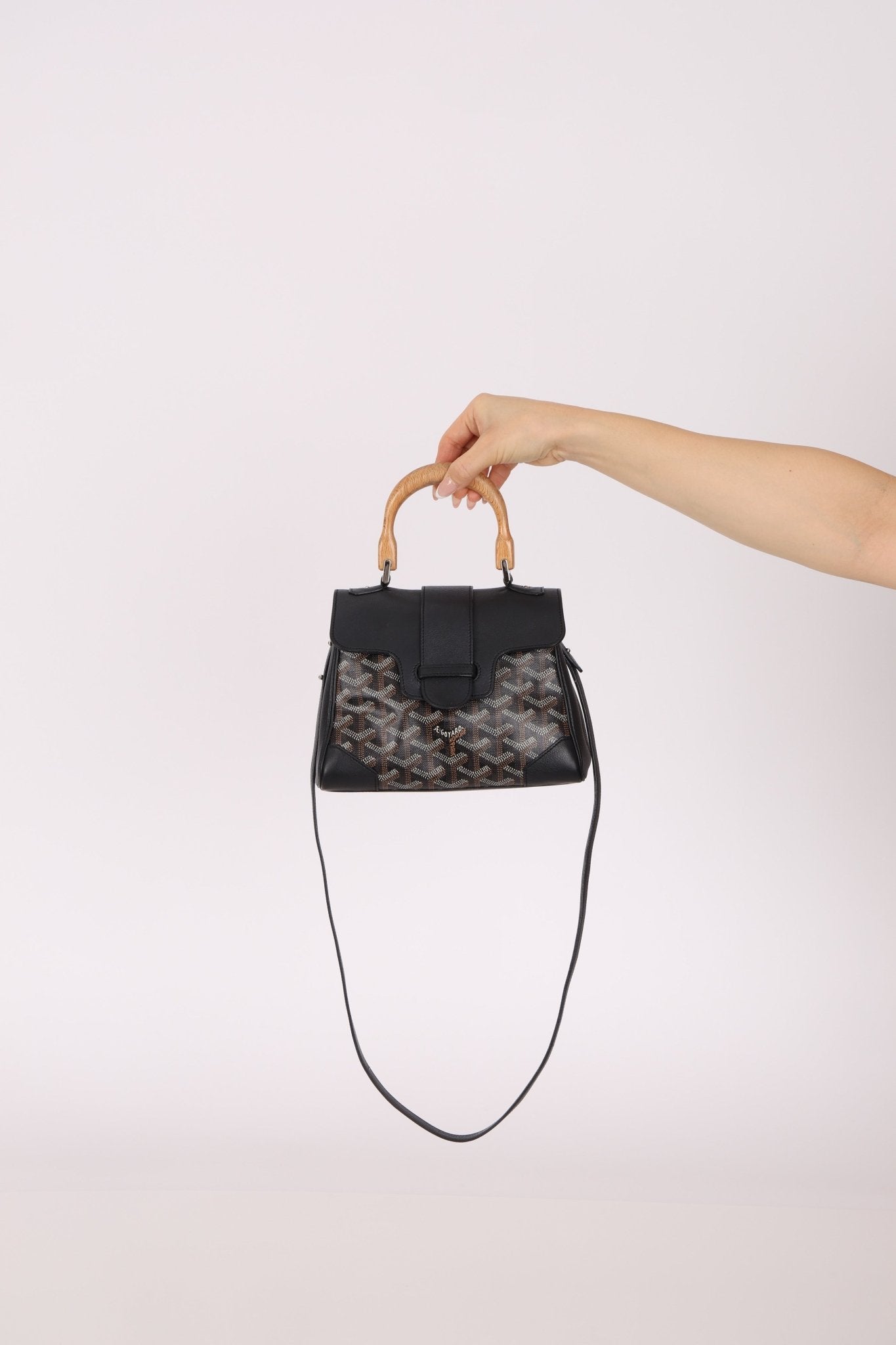 Goyard Black Mini Goyardine Saigon - FashioNica