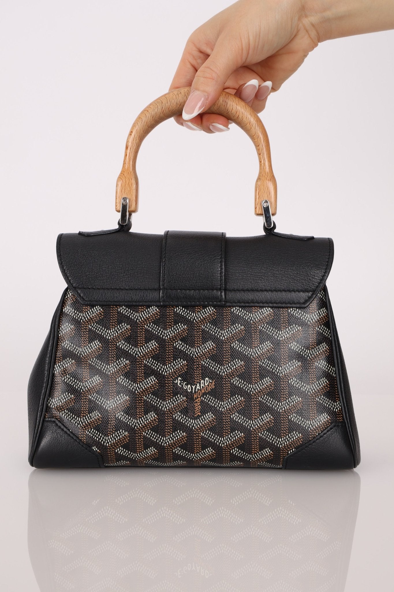 Goyard Black Mini Goyardine Saigon - FashioNica