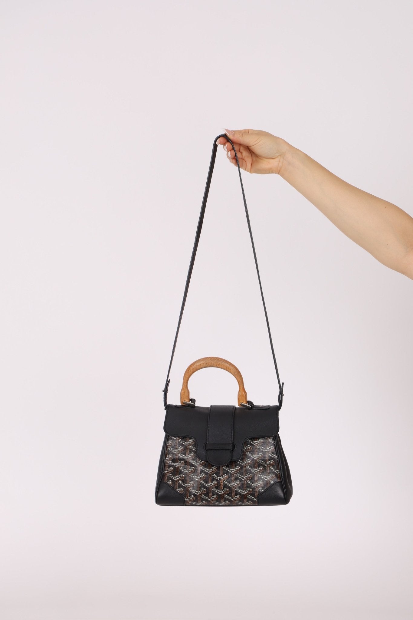 Goyard Black Mini Goyardine Saigon - FashioNica