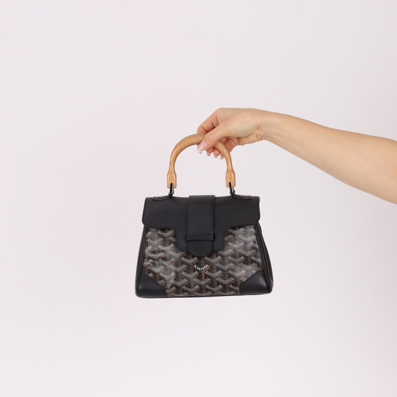 Goyard Black Mini Goyardine Saigon - FashioNica