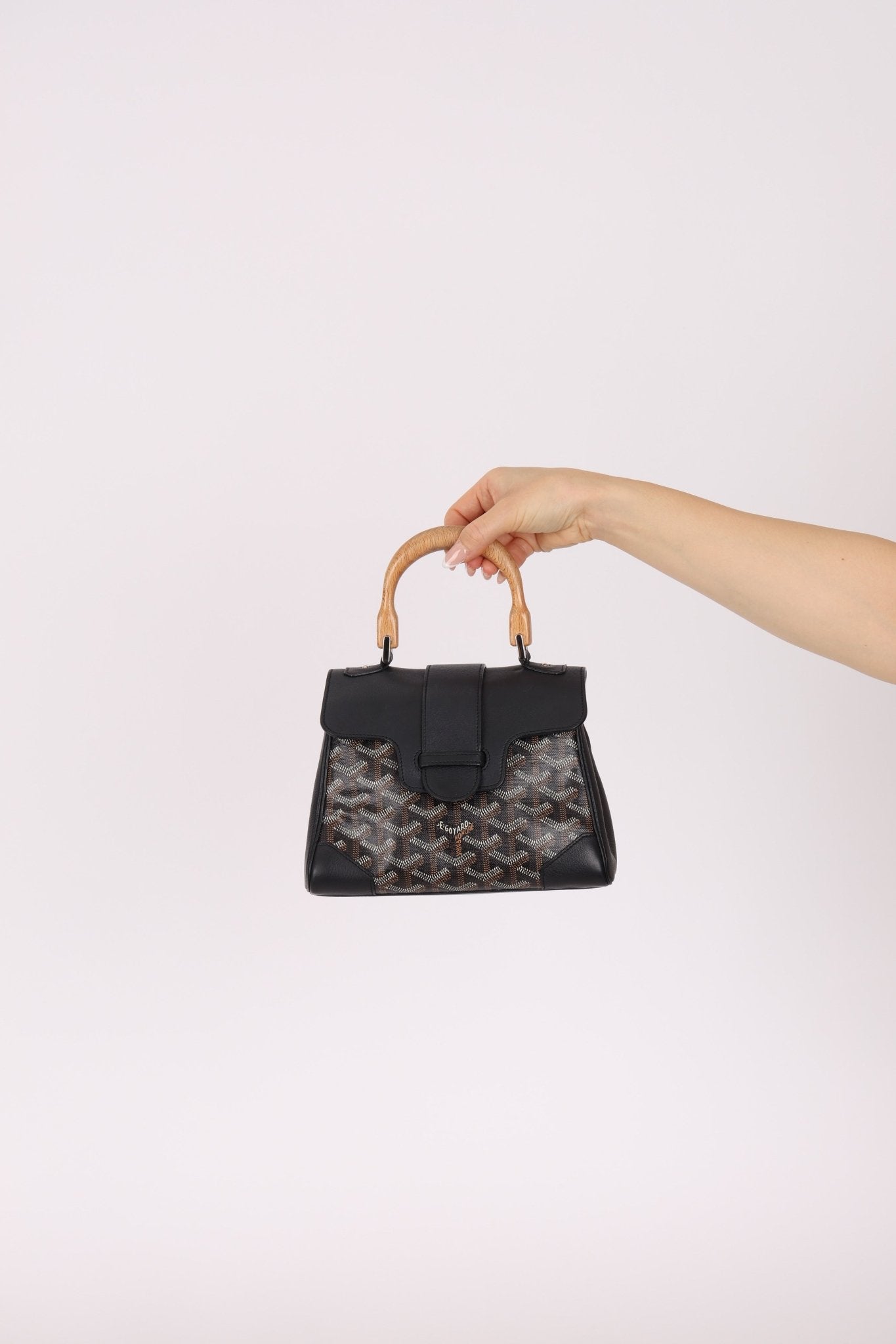 Goyard Black Mini Goyardine Saigon - FashioNica