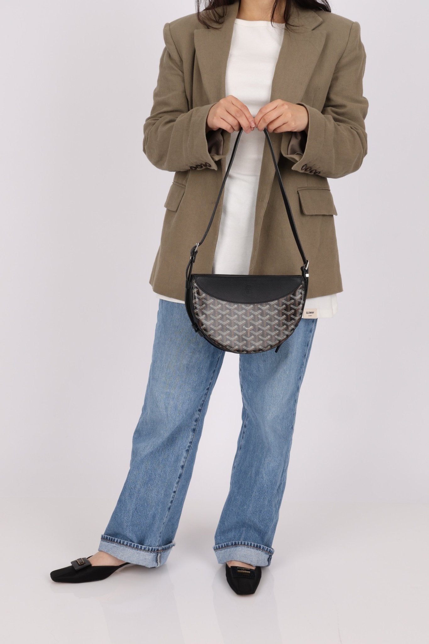 Goyard Noir Goyardine Hirondelle Crossbody - FashioNica