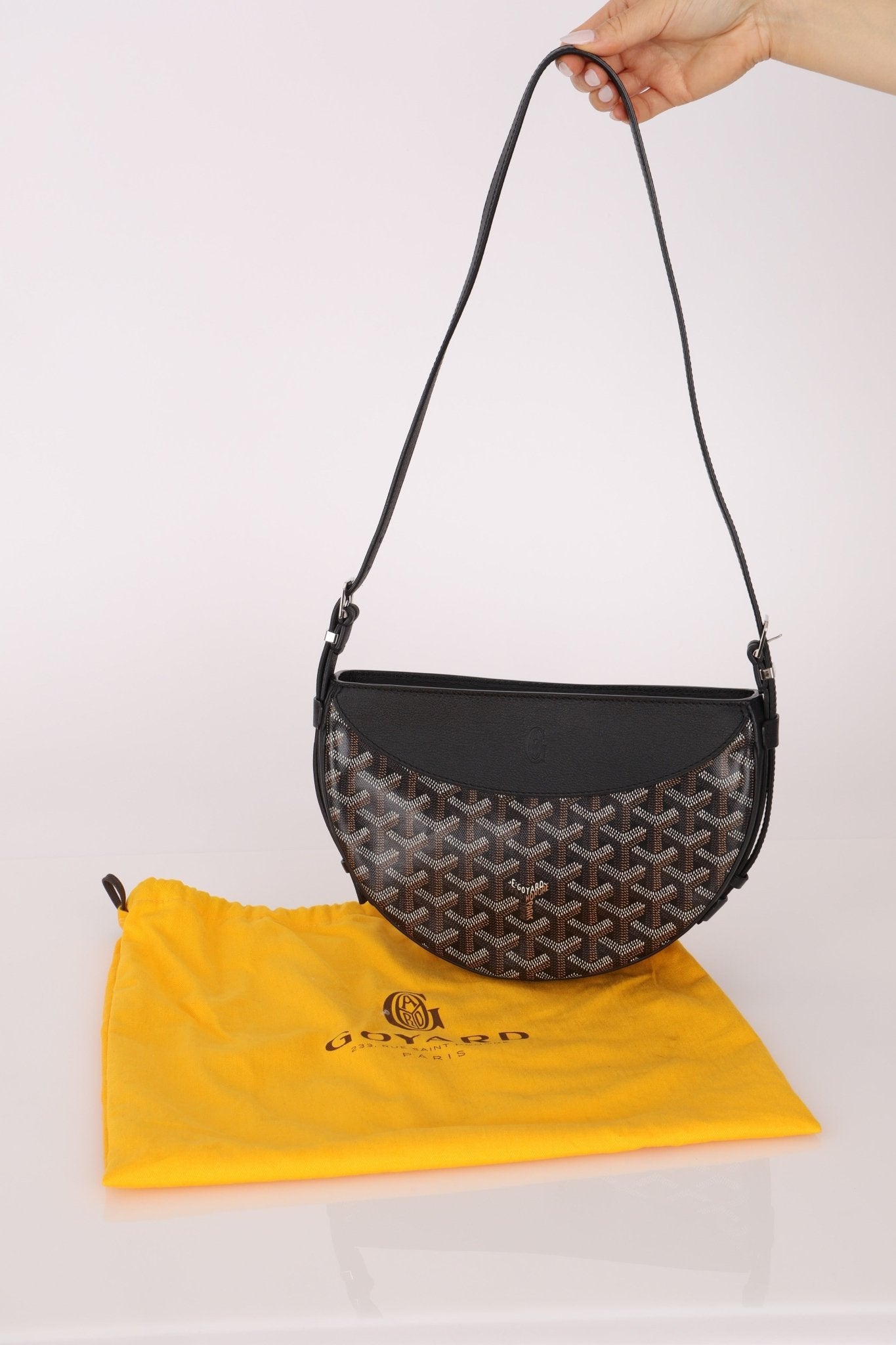 Goyard Noir Goyardine Hirondelle Crossbody - FashioNica
