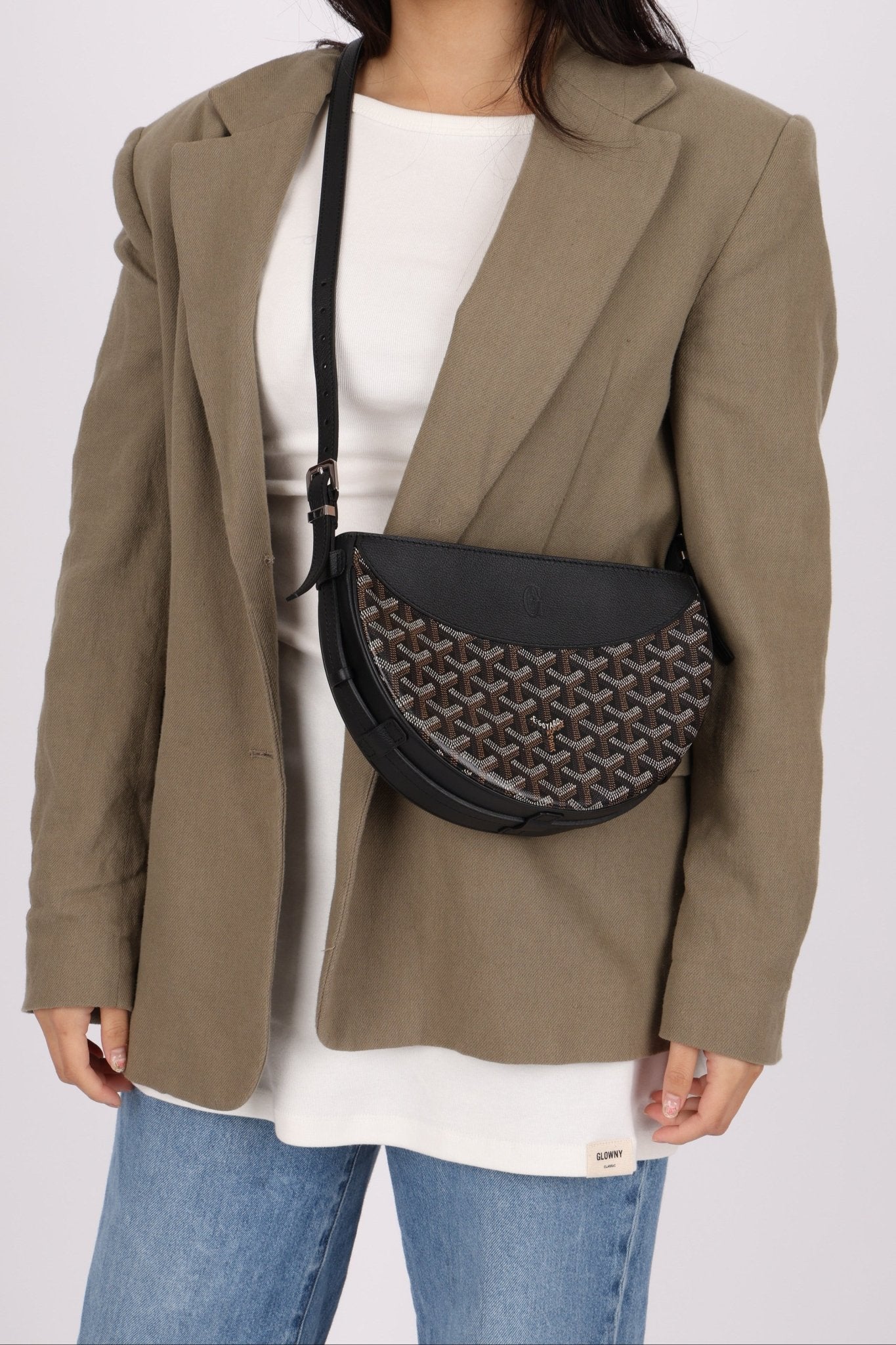 Goyard Noir Goyardine Hirondelle Crossbody - FashioNica
