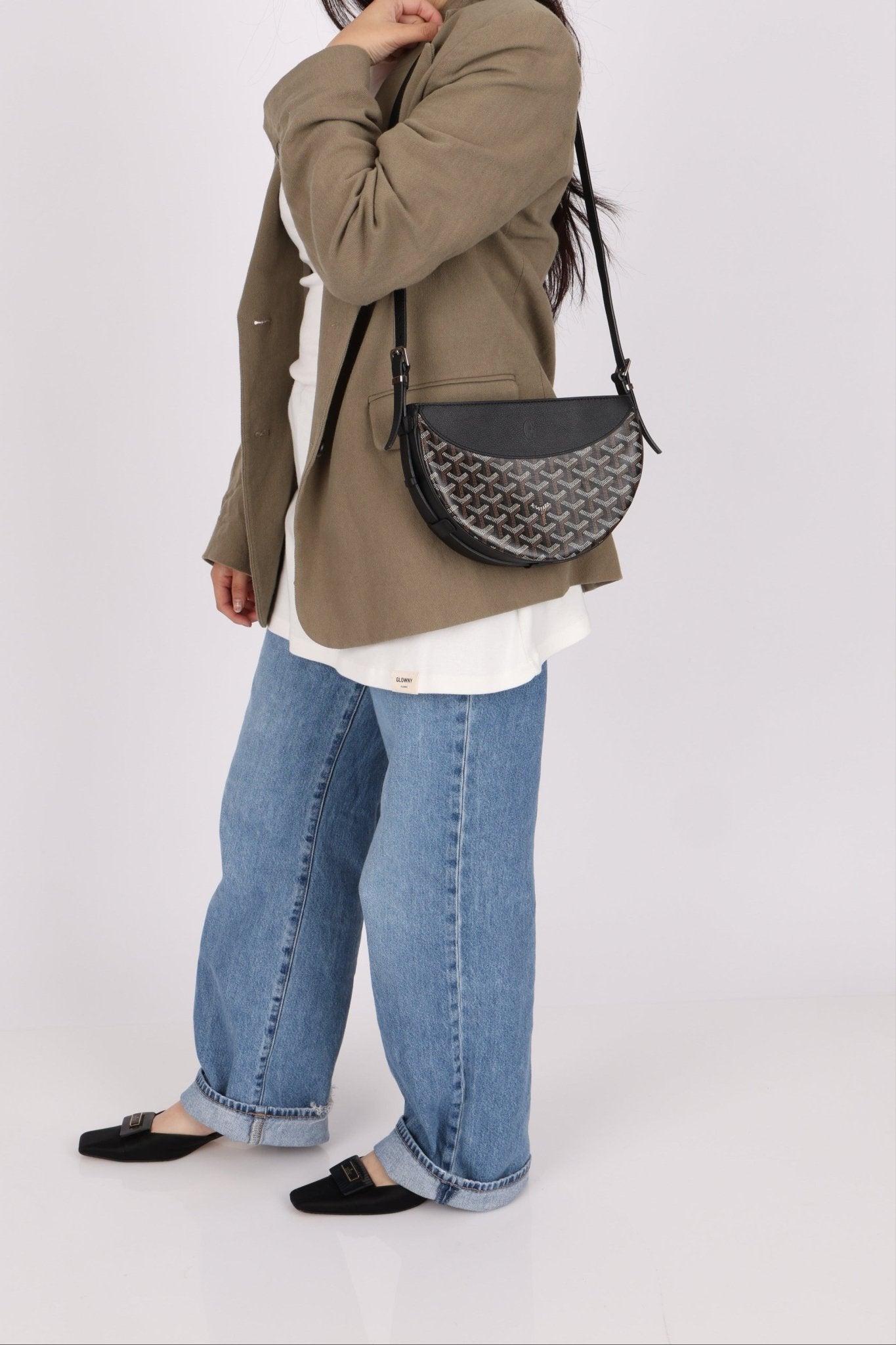 Goyard Noir Goyardine Hirondelle Crossbody - FashioNica