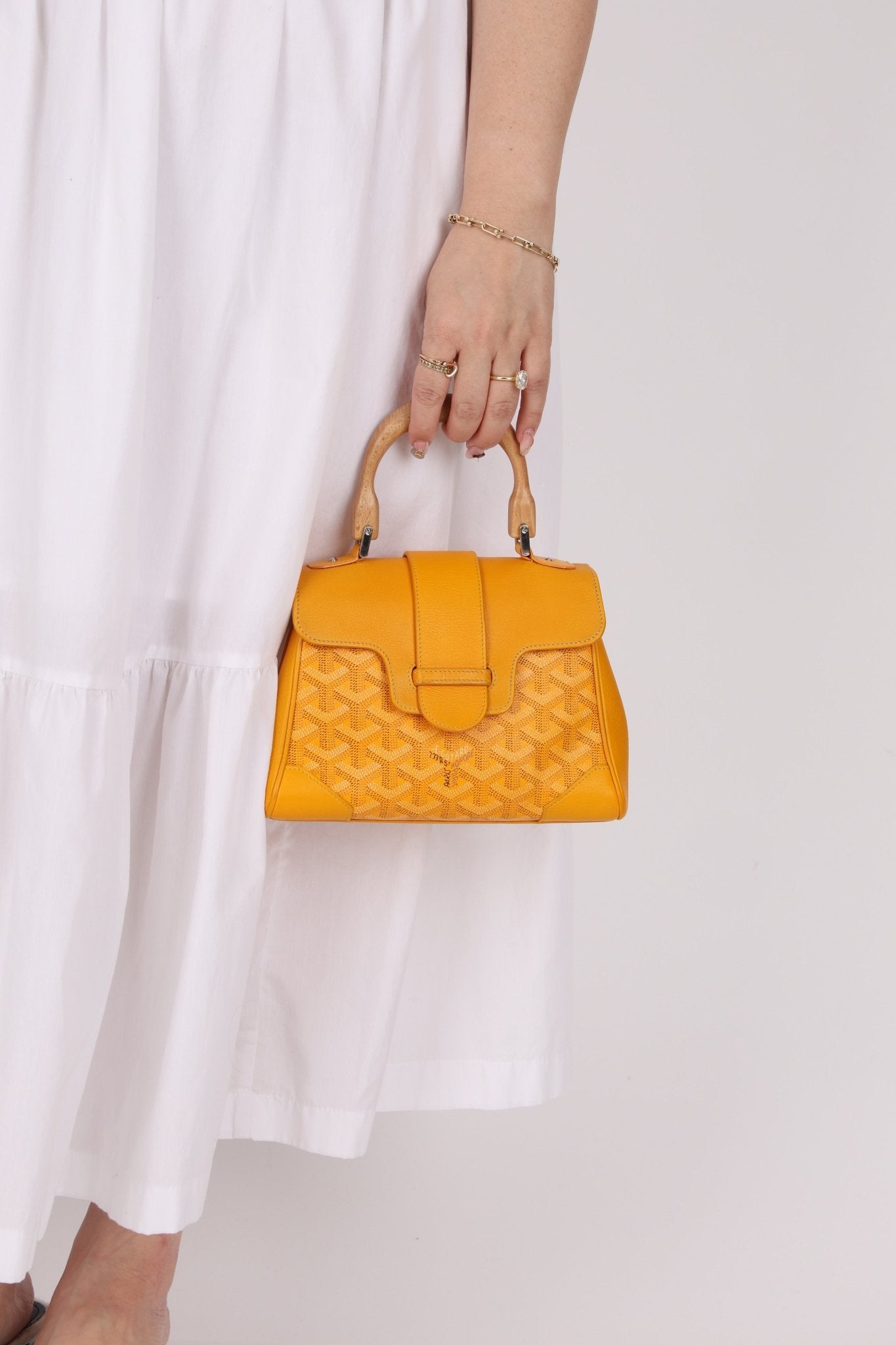 Goyard Yellow Goyardine Mini Saigon - FashioNica