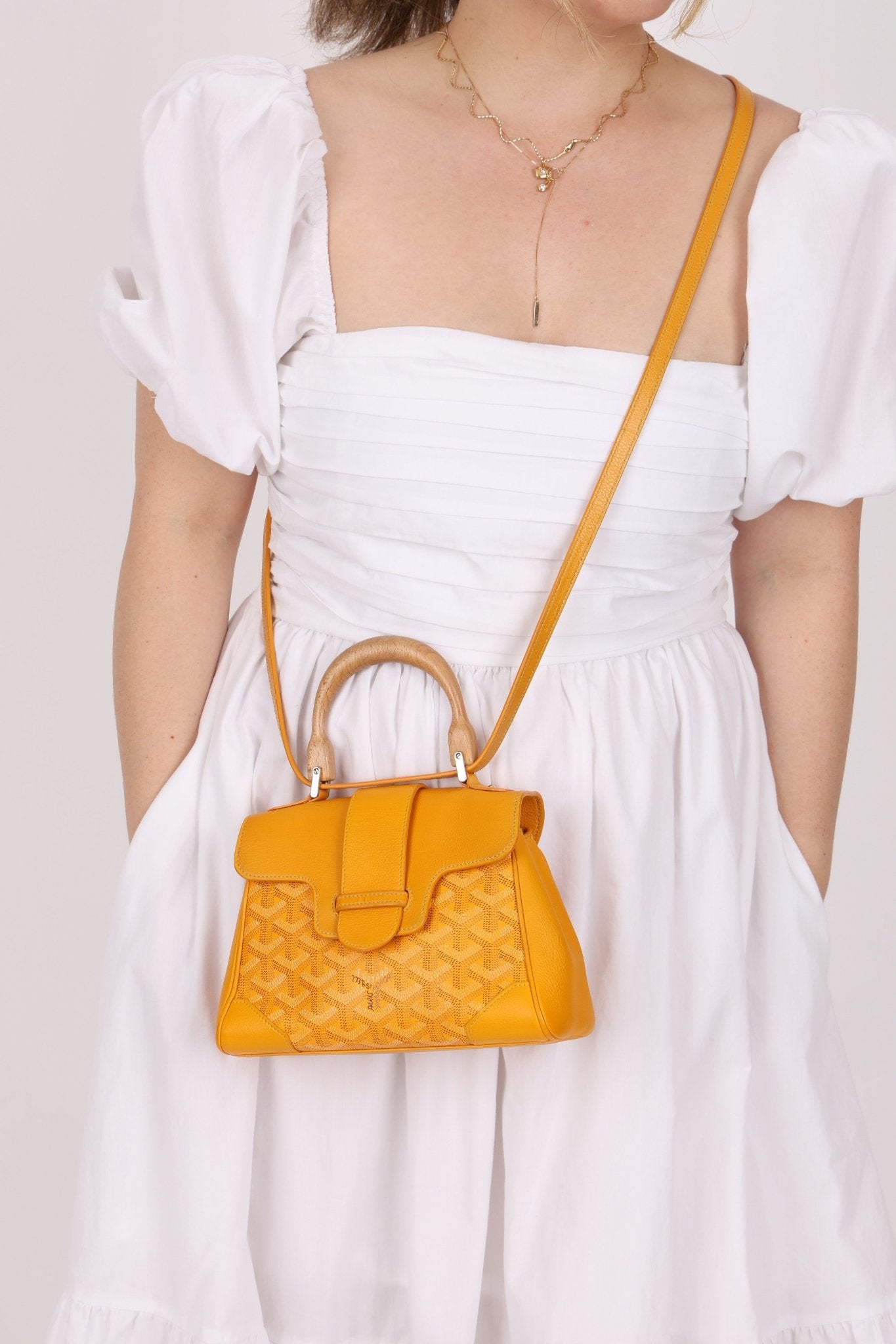 Goyard Yellow Goyardine Mini Saigon - FashioNica