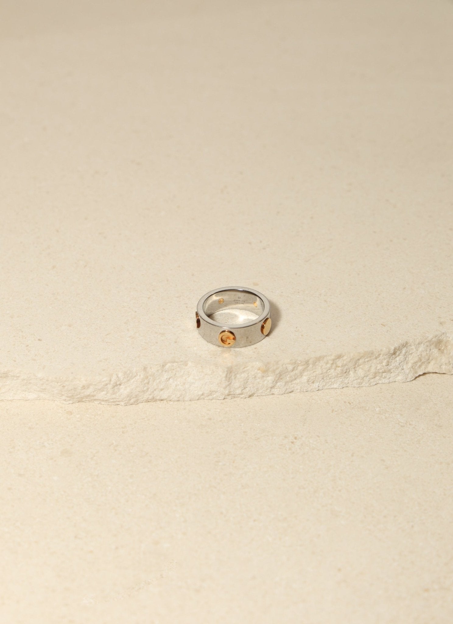 Gucci 18K Gold & Silver Combi Ring - FashioNica