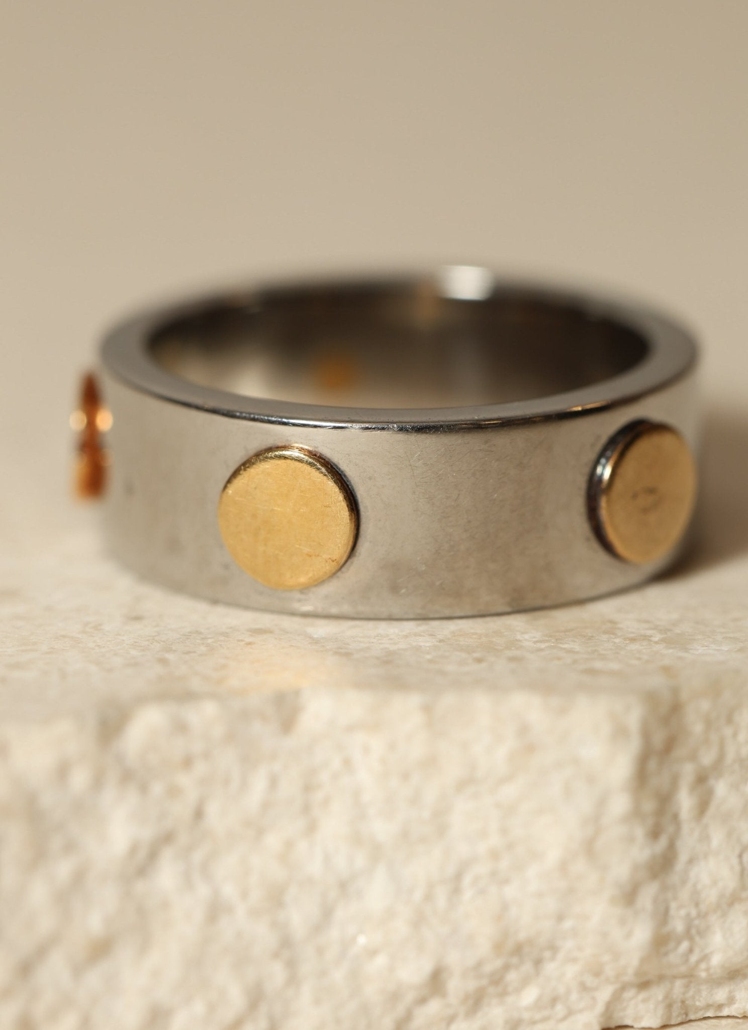 Gucci 18K Gold & Silver Combi Ring - FashioNica